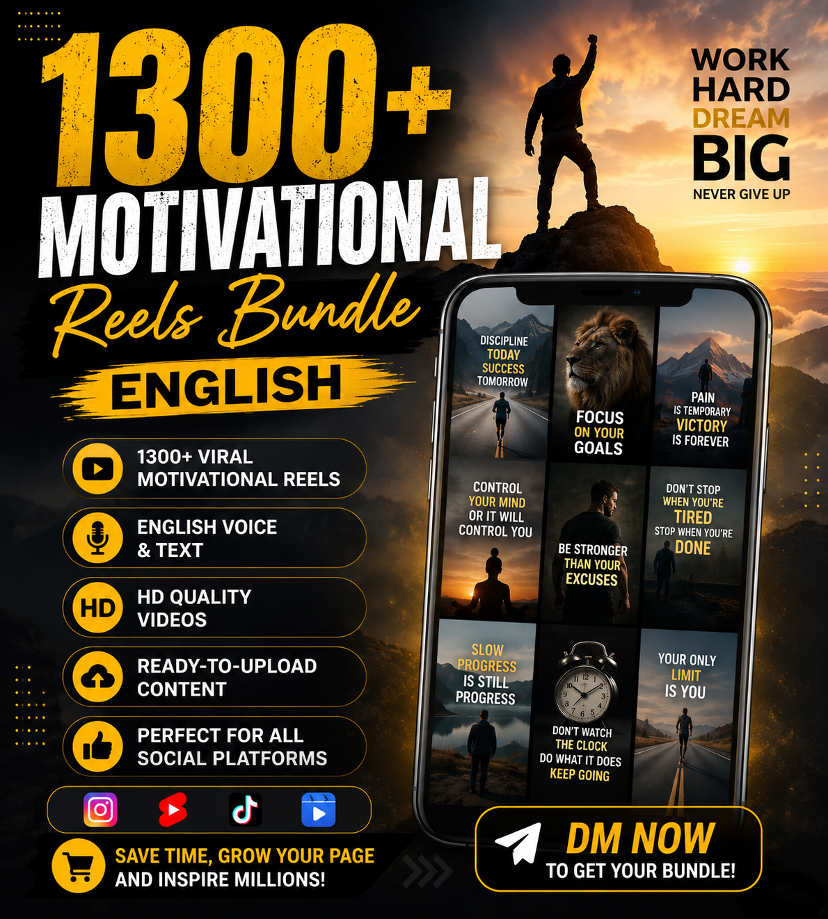 1300+ Motivational Reels in English