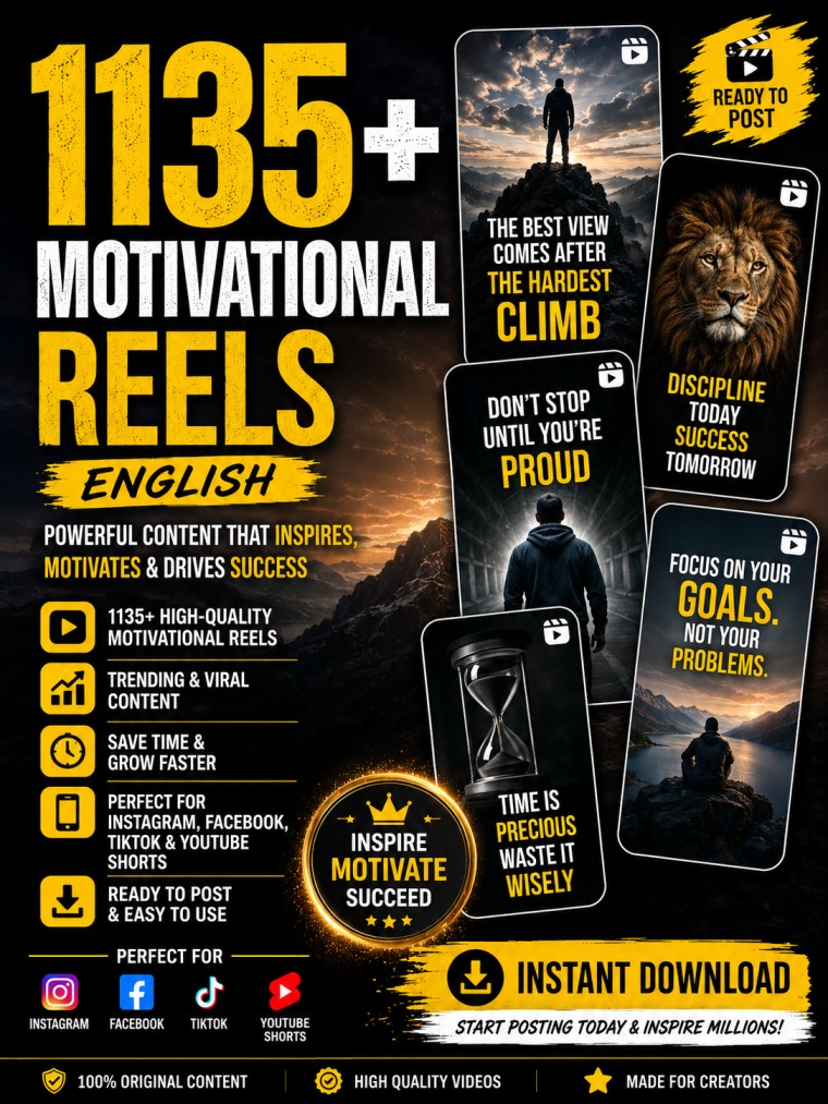 1135+ Motivational Reels (English)