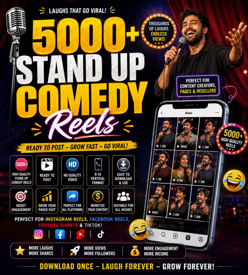 5000+ Stand Up Comedy Reels Bundle π€π₯
