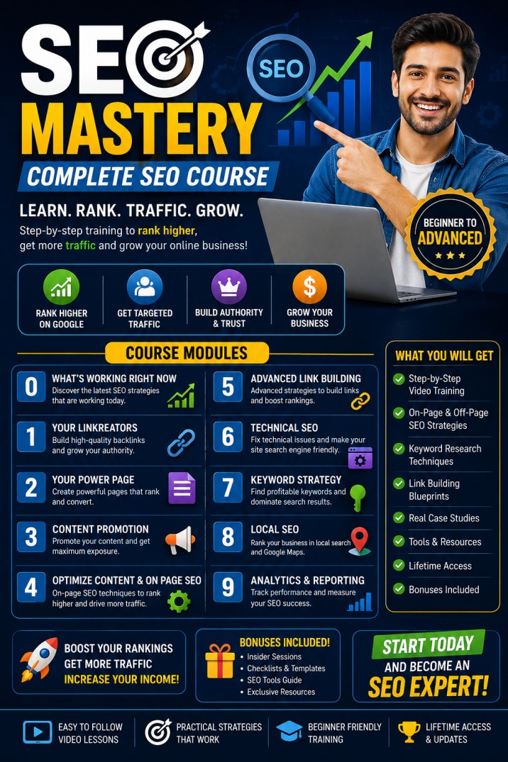 SEO MASTERY β COMPLETE SEO COURSE